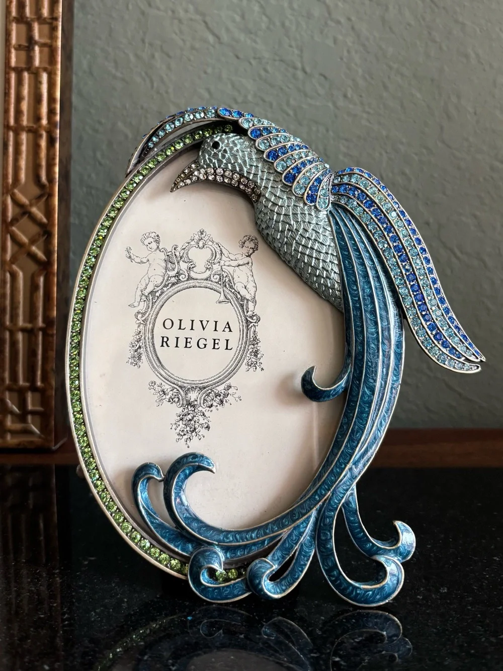 Olivia Riegel Crystal Blue Bird Frame, 4” x 6” - Picture 1 of 4